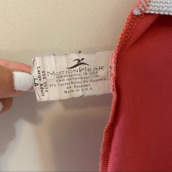 MOTIONWEAR Salmon Strappy Camisole Ballet Leotard - Picture 7 of 9